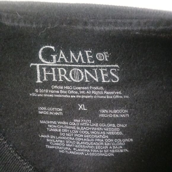 Game of Thrones long sleeve black shirt size XL - Picture 6 of 6